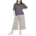 thumbnail image 3 of Honeydew Women's 3 Piece Super Soft Jersey Pajama Set (Small, Crescent Leopard), 3 of 6