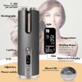 thumbnail image 5 of 1pc Cordless Automatic Curling Iron, Portable Cordless Curling Irons, Hair Curler, with LCD Display, USB Rechargeable Hair Curler, 6 Adjustable Temperature, Ceramic Curler. (gray), 5 of 5