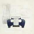 thumbnail image 3 of Tillmon, Avery 20x20 Black Modern Framed Museum Art Print Titled - Roadster II Blue Car, 3 of 5