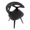 thumbnail image 3 of LumiSource Black Wood, Black PU Gardenia Chair, 3 of 7