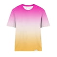 thumbnail image 5 of Fewfanhot Womens Short Sleeve Tops Summer T Shirts Round Neck Gradient Color Casual Fashion Basic Tee, S-5XL, 5 of 5