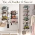 thumbnail image 6 of Hanging Purse Organizer Rack with Name Plate, Over the Door Bag Storage with Adjustable Baskets, 6 of 8