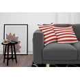 thumbnail image 3 of Ambesonne Geometric Throw Pillow Cover 2 Pack, American Flag Design, 20", Vermilion White, 3 of 7