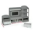 thumbnail image 5 of Badger Basket Doll Media Room Furniture Set for 18 inch Dolls - Gray/White, 5 of 9