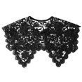 thumbnail image 1 of 1Pc Women Shawl Hollow Out Lace Floral Fake Collar for Women Lady Vest Tank Dress Shirt (Black), 1 of 4
