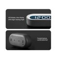 thumbnail image 2 of Bearachild Despertador digital LED Despertador electrónico Dormir Snooze Tiempo Relojes Inalámbrico USB Decorativo Sala de estar Relojes de PVC Decoración del hogar Negro, 2 of 6