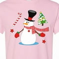 thumbnail image 4 of Inktastic Top Hat Snowman with Christmas Tree and Candy Cane T-Shirt, 4 of 5