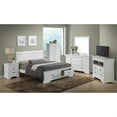 thumbnail image 3 of Passion Furniture Louis Philippe White Queen Storage Sleigh Wood Bed, 3 of 3