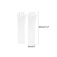 thumbnail image 2 of INSPIRE CHIC Women's Fishnet Glove Elastic Elbow Length Half Finger Mesh Gloves One Size White, 2 of 7