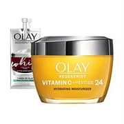 Olay Regenerist Vitamin C + Peptide 24 Brightening Face Moisturizer + Whip Face Moisturizer Travel/Trial Size Gift Set