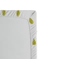thumbnail image 2 of Ambesonne White Fitted Sheet, Romantic Green Droplets, Full Size, Mustard White, 2 of 2