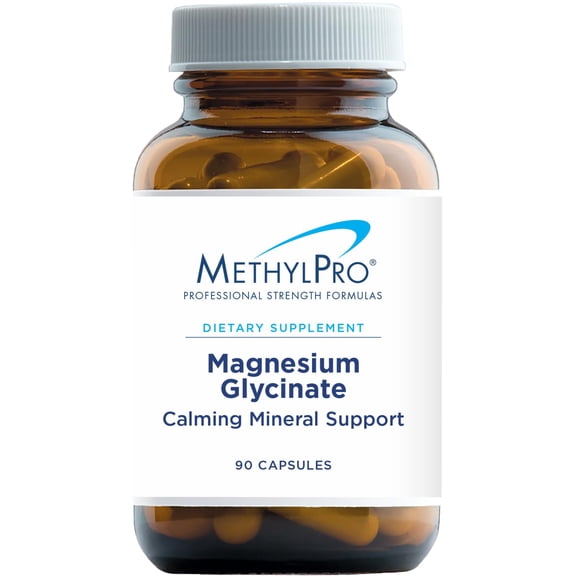 MethylPro Magnesium Glycinate - Magnesium Supplements with 125mg of Magnesium Bisglycinate per Capsule - Support Deep Rest and Healthy Methylation - Pairs Well with L-Methylfolate (90 Capsules)