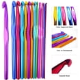 thumbnail image 3 of 14 PCS Ergonomic Crochet Hook Set, Multicolor Aluminum Crochet Hooks, Professional Crochet Needles for Crocheting, Large-Eye Blunt Needles and Stitch Markers Included, 3 of 6