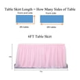 thumbnail image 2 of Topumt Table Skirt Fluffy Tulle Lace Table Skirting for Rectangle or Round Tablecloth Party Decoration, 2 of 4