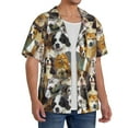 thumbnail image 2 of KLL Cute Dog Print Men's Shirt Short Sleeve Button Down Summer Cuba Beach Shirts- 4X-Large, 2 of 5