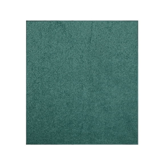 Furnishmyplace Modern Plush Solid Color Rug - Pet Friendly, Made in USA, Teal Area Rugs 6' x 6'