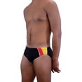 thumbnail image 3 of Adoretex Men's Solid Racer Swimsuit (MR004) - Black/red/yellow - 30, 3 of 3