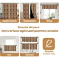 thumbnail image 7 of Renaiss 42 x 84 Inch Rustic Red Green Checker Window Curtains Gingham Plaid Textured Kitchen Tier Curtains Farmhouse Boho Vintage Thermal Insulate Drapes for Living Room Bedroom Linen Fabric 2 Panels, 7 of 7