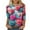 Blue, variant on Awdenio Fashion Tops Women's Valentine's Day Fashion Printed T-shirt 3/4 Sleeves Blouse Round Neck Casual Tops