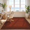 thumbnail image 3 of Design&I 3'x5' Washable Area Rug Rich Terracotta Geometric Elegance Intricate with Classic Borders for Home Office, Hallway, Low Profile & Durable Daily Traffic Ready, 3 of 7