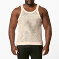 thumbnail image 2 of Nafuu Men T Shirts Solid Color Crew Neck Sleeveless For Summer Casual Wear Lightweight Breathable Comfortable Fit Gym Workout Tank Top Relaxed Fit Vacation T Shirts For Man, 2 of 4