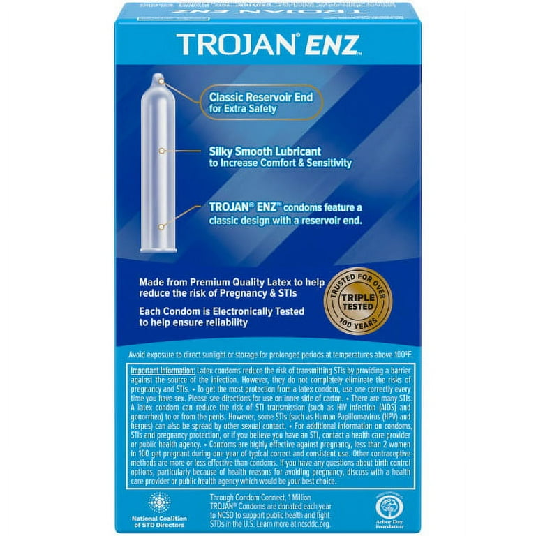2 Pack - Trojan ENZ Lubricated Condoms, 12 Each