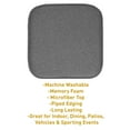 thumbnail image 4 of Charlotte Jacquard Cover Memory Foam Chair Pads 2 Pack Gray, 4 of 6