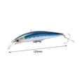thumbnail image 6 of NIBOLOG 120mm/45g Fishing Lure Streamlined Simulated Sharp Hook Reflective Coating Seawater Freshwater Fishing Sink Minnow Artificial Bait Fishing Supplies, 6 of 8