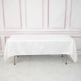 thumbnail image 4 of BalsaCircle White 60" x 102" Accordion Crinkle Taffeta Rectangular Tablecloth Reception, 4 of 8