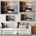 thumbnail image 4 of Designart "Lakeside Serenity in Italy" Landscapes Floater Framed Wall Art Living Room, 4 of 7