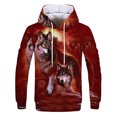 thumbnail image 3 of Sudadera con capucha de lobo juvenil para hombre, moda 3D, ropa de calle holgada con estampado de lobo, sudadera divertida de hip hop callejero con animales 2021, 3 of 5