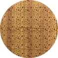 thumbnail image 1 of Ahgly Company Indoor Round Abstract Orange Modern Area Rugs, 3' Round, 1 of 4