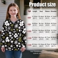 thumbnail image 7 of Uorisanigo Cute Flowers Girls Half Zip Pullover Sweatshirt Casual Long Sleeve Lapel Zipper Sweatshirt Oversized Athletic Tops for Sports and Daily Wear Fall Kids Pullover Jackets, 7 of 7