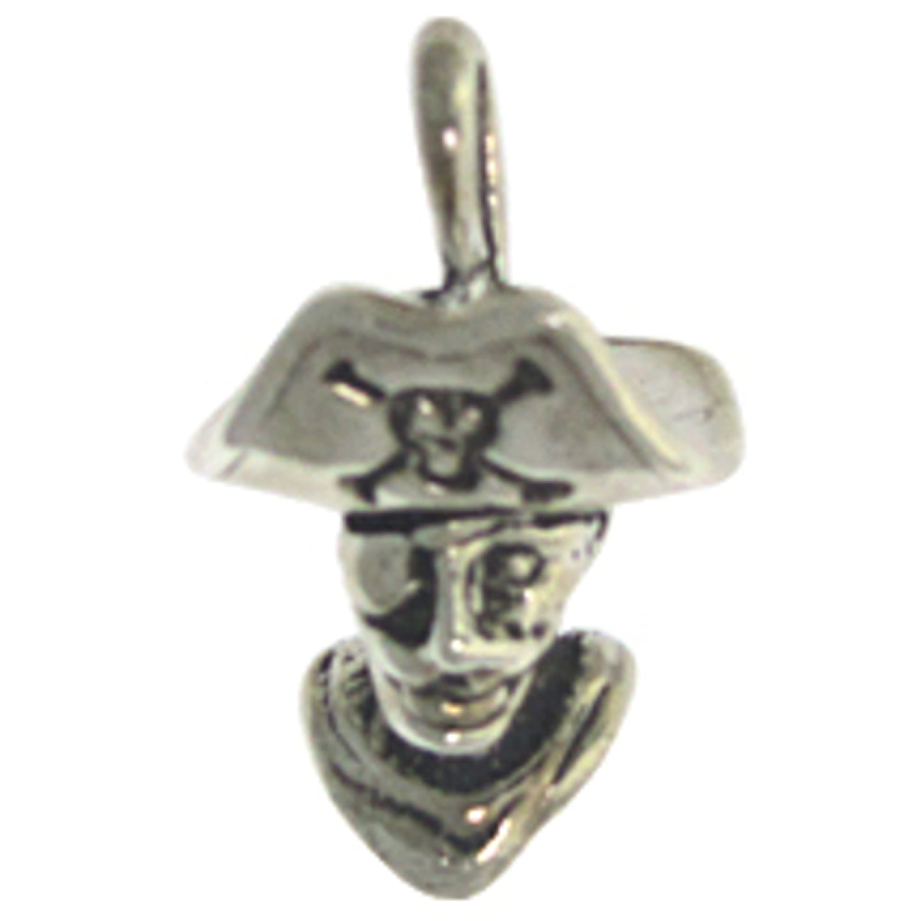 Pirates Head 925 3D Sterling Silver Dangle Charm Carrier Bead
