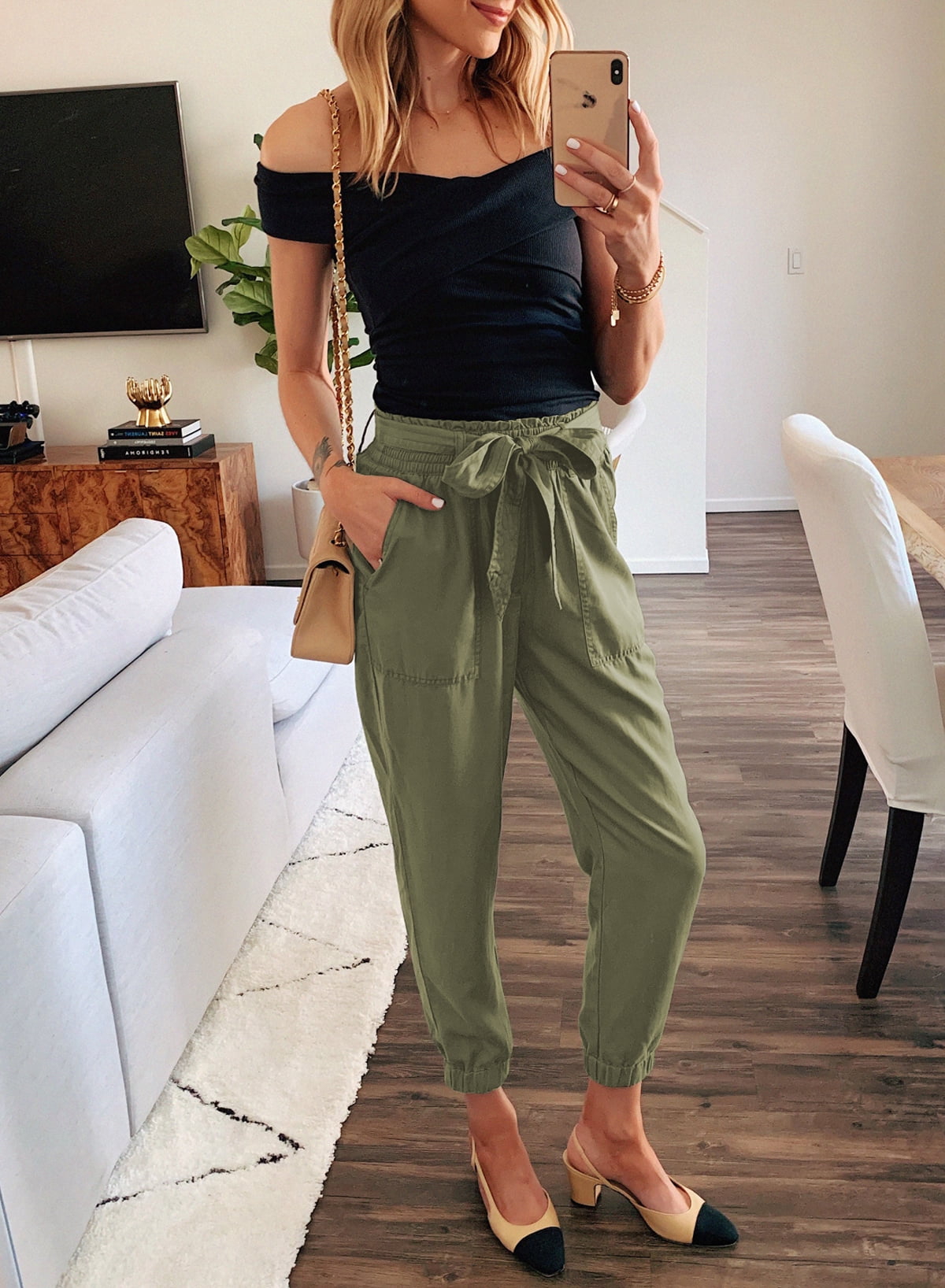 Bow pants and high waisted pants styling ideas  Just Trendy Girls