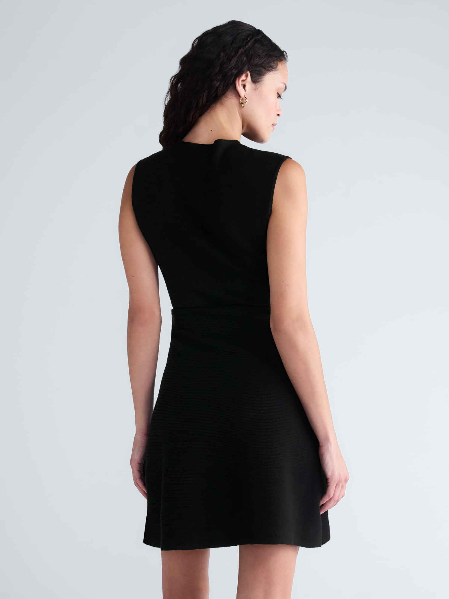Scoop Women’s and Women's Sleeveless Mock Neck Mini Dress, Sizes XS-4X