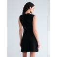 thumbnail image 3 of Scoop Women’s and Women's Sleeveless Mock Neck Mini Dress, Sizes XS-4X, 3 of 5
