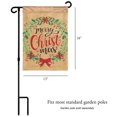 thumbnail image 3 of Magnolia Gardens M011700 13 x 18 in. Merry Christmas Wreath Burlap Garden Flag, 3 of 3