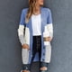 thumbnail image 3 of Cárdigan de mujer, cárdigan casual, abrigo de punto de mujer, suéter de punto, ropa de abrigo de otoño invierno con bolsillos y mangas largas, 3 of 5