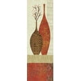 thumbnail image 2 of Wild Apple Portfolio 13x32 Gold Ornate Wood Framed with Double Matting Museum Art Print Titled - Spice Stripe Vessels Panel IV, 2 of 4