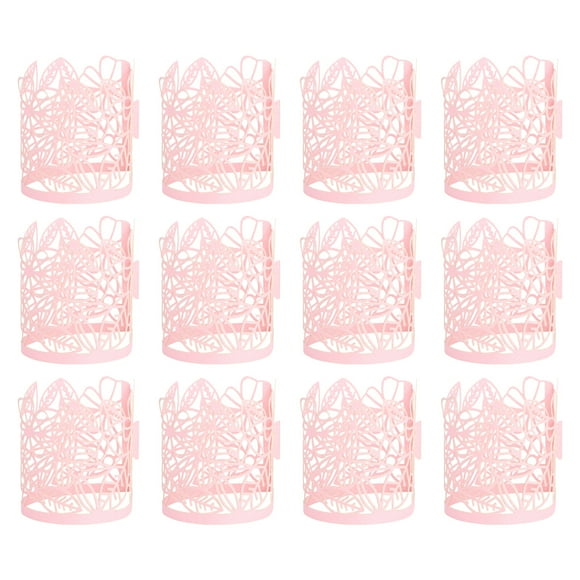 50pcs Hollow Paper Candle Holders Wraps Paper Lamp Enclosures Candle Wraps