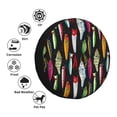 thumbnail image 4 of Fuzoiu Colorful Fishing Lures Print Universal Spare Tire Cover with Buckle Strap, Waterproof Wheel Covers for Jeep, Trailer, RV, Truck and All Car-17 inch, 4 of 6