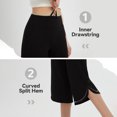 thumbnail image 7 of Capris for Women with Pockets Summer Casual Wide Leg Pants Dressy Casual Work Trousers Athletic Workout Pants Activewear Yaga Gym Clothes Flash of The Day Online Only, 7 of 7