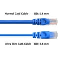 thumbnail image 3 of Cable Matters Snagless Long Cat6 Ultra Thin Ethernet Cable (Thin Cat6 Cable) in Blue 50 ft, 3 of 5