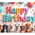 thumbnail image 4 of Colorful Theme Happy Birthday Banner Dog Celebration Polyester Material for Kids Party Indoor Decoration Photo Shoot, 4 of 8