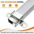 thumbnail image 3 of 10pack Square Pipe Clamp 120x120mm 304 Stainless Steel Tube Buckle, Silver, 3 of 6