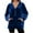 A-Blue908, variant on XIAOCHA Womens Hoodies Half Zip Velvet Textured Loose Hooded Sweatshirts Solid Color Kangaroo Pocket Trendy Sport Hoodie