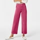 thumbnail image 2 of Pantalones capri elásticos de sarga de cintura alta y pierna ancha para mujer, vaqueros tobilleros tipo chino, 2 of 6