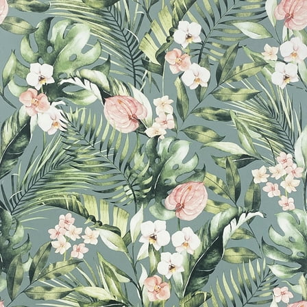Arthouse Harrietta Sea Green Tropical Floral Wallpaper