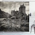 thumbnail image 1 of Ambesonne Dream Shower Curtain, Eilean Donan Castle Scotland, 69"Wx70"L, Dark Taupe and Pale Grey, 1 of 3